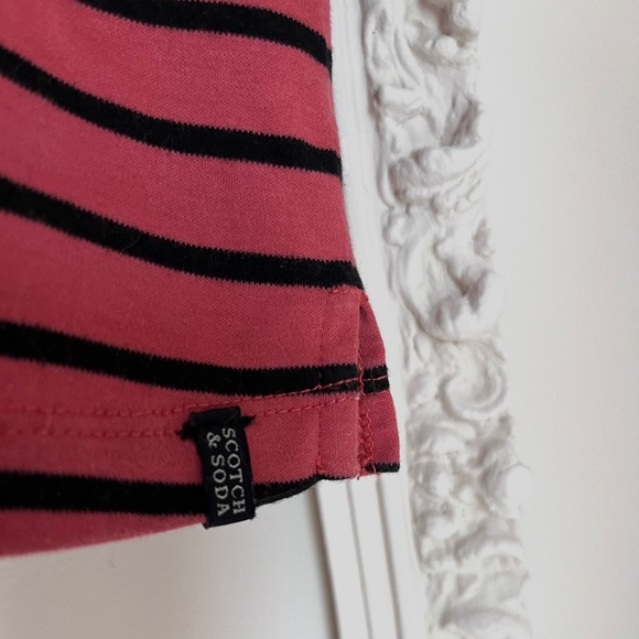 Pink Striped Flared Sleeves T-Shirt - Picture 7 of 8